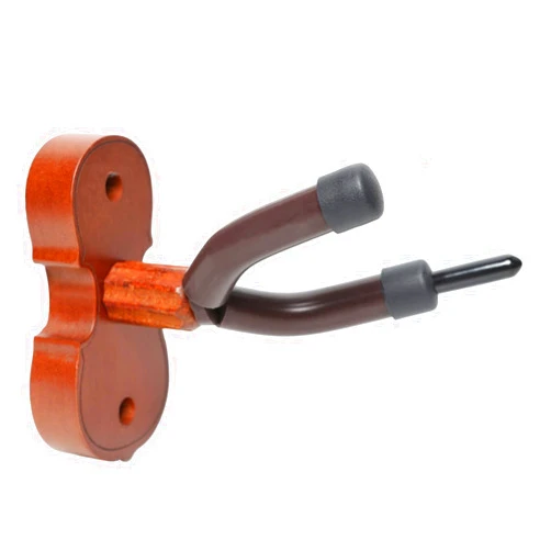 DODOMI Mahogany Violin Wall Mount Hanger with Bow Hook - Violin and Viola Stand