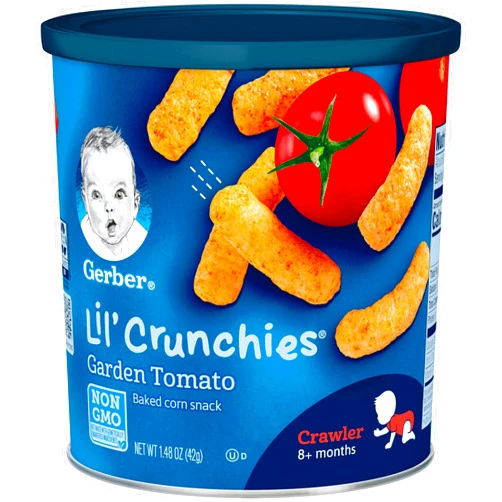 Gerber Lil' Crunchies, Garden Tomato, 1.48 Ounce Canister (Pack of 6)