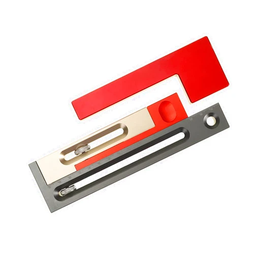 SYWAN Extra Large Table Saw Slot, Saw Slot Adjuster, Saw Table Adjuster, Mortise and Tenon Tool Movable Measuring Block Length Compensation Table Set Up Woodworking Tools