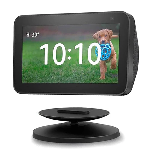 AutoSonic Stand for Echo Show 5 and 8 (1st Gen and 2nd Gen) Accessories Made for Echo Alexa | Swivel and Tilt | Magnetic Attachment | Black