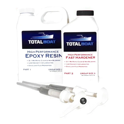 TotalBoat High Performance Epoxy Kit, Crystal Clear Marine Grade Resin and Hardener for Woodworking, Fiberglass and Wood Boat Building and Repair (Quart, Fast)