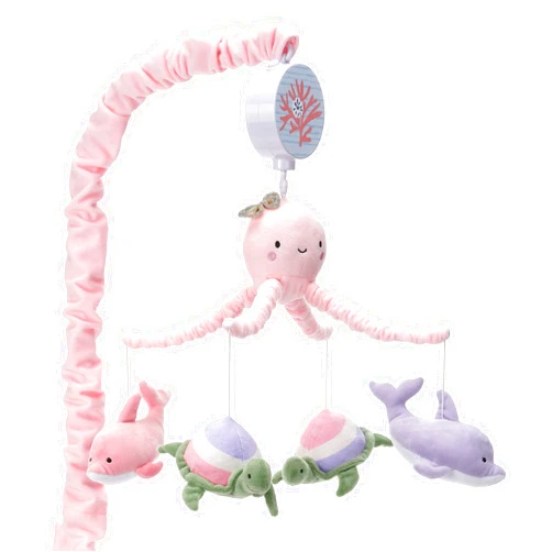 Lambs & Ivy Sea Dreams Dolphin/Turtle Musical Baby Crib Mobile Soother Toy