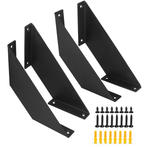 AGUMARK 6-Inch Heavy Duty Angle Shelf Brackets Floating Shelves Support Brackets | Sleek and Decorative Wall Mounts （4 Packs）