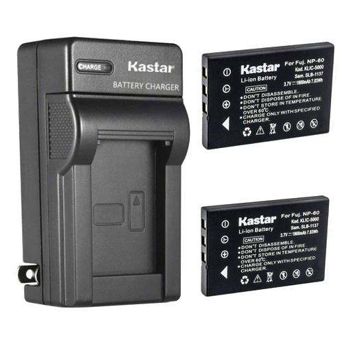 Kastar 2-Pack Battery and AC Wall Charger Replacement for HP Photosmart R725, Photosmart R727, Photosmart R817, Photosmart R818, Photosmart R827, Photosmart R837, Photosmart R927, Photosmart R937