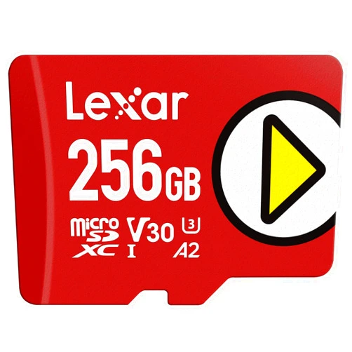 Lexar 256GB Play microSDXC Memory Card, UHS-I, C10, U3, V30, A2, Full-HD & 4K Video, Up to 205/140 MB/s, Expanded Storage for Nintendo-Switch, Gaming Devices, Smartphones, Tablets (LMSPLAY256G-BNSNU)