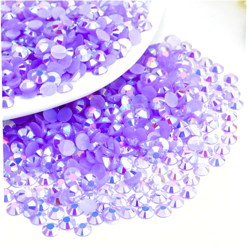 Briskbloom 3000PCS 3mm Resin Flatback Rhinestone, Light Purple/Violet AB Color Flatback Jelly Resin Rhinestones for Mugs, Bottles, Tumblers, Craft Decoration, Loose Bling Glitter Diamond Stone