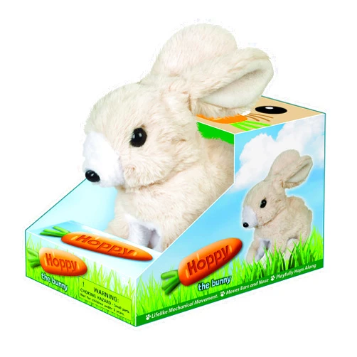 Westminster, Inc. Hoppy the Bunny - Cute, Cuddly, Plush Battery Operated Rabbit Toy Hops and Wiggles