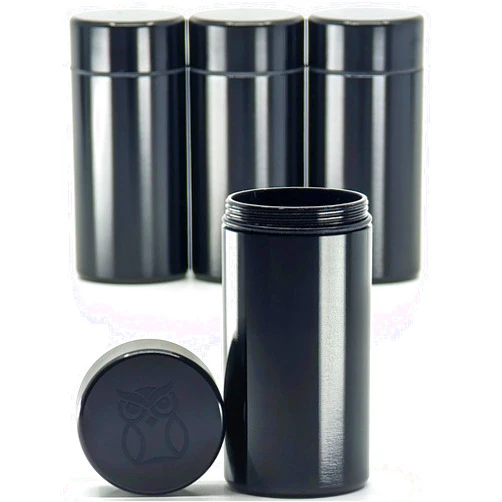 Treehouse Portable Aluminum Stash Containers (50mL) for Herbs, Spices, Coffee & More, Waterproof Smell Proof Container, Small Airtight Containers (Set of 4)