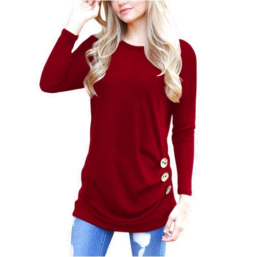 Yincro Women's Casual Long Sleeve Tunic Tops Fall Tshirt Blouses