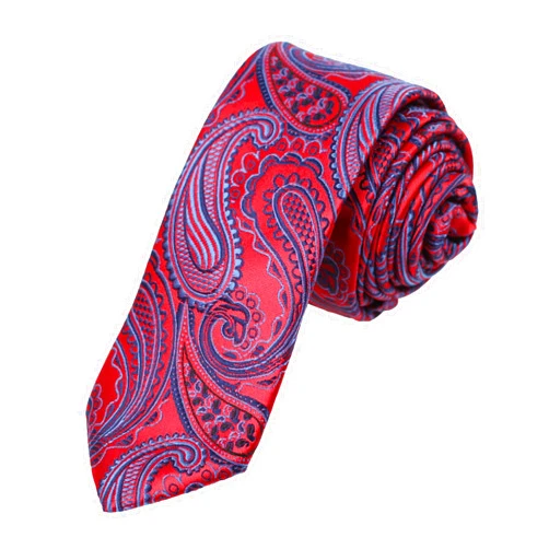 Dan Smith Pink Tie Yellow Orange Red Thin Skinny Ties For Wedding Feel Silk Slim Tie 2.15 In