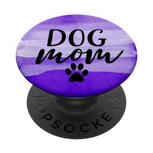 Love Dogs Gifts Dog Mom Fur Mama Dog Lover Gifts Paw Print Purple PopSockets PopGrip: Swappable Grip for Phones & Tablets