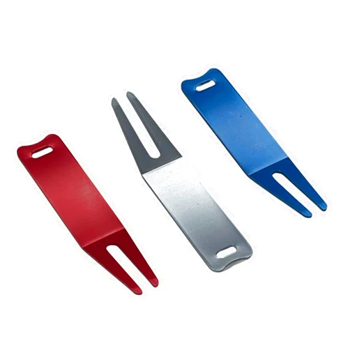 Moore Divot Golf Accessories Divot Ball Mark Repair Tool Club Grip Cigar Rest 3 Pack Aluminum Red Siver Blue