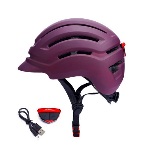DAYGOCAGA Adult Bike Helmet for Men Women, Mountain Road Bicycle Helmet with USB Rechargeable Taillight