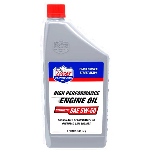 Lucas Oil 10101 Synthetic SAE 5W-50 Motor Oil - 1 Quart (Pack of 6)