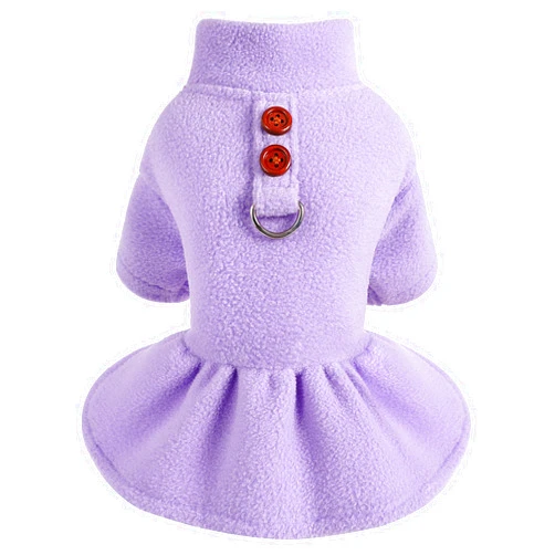 Dosuyi Dog Dress Harness Dog Sweater for Small Dogs Girl Christmas Dog Dresses Fleece Puppy Clothes Pet Sweatshirts Coats for Small Dogs Cat Xmas Outfits