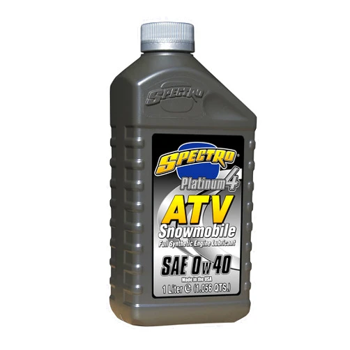 Spectro Oil L.SP4ATV04 Platinum 4 ATV/Snowmobile Full Synthetic 0w40, 1 Liter