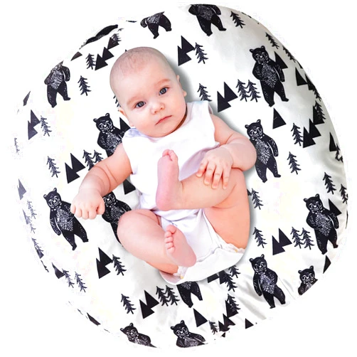 TANOFAR Baby Lounger Cover, Bear Newborn Lounger Cover for Boys, Snugly Fit Infant Lounger for Baby, Infant Removable Slipcover, Animal Breathable & Reusable (Lounger Pillow Not Included)