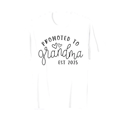 New Grandma Grandmothers 2025 Apparel Promoted to Grandma Est 2025 New Grandma Mothers Day T-Shirt