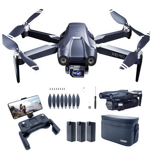 CHUBORY X10 PRO GPS Drone with Camera for Adults 4K UHD, 90 Min Long Flight Time,3280 FT Long Control Range, Auto Return, Follow Me, Brushless Motor, 5G FPV RC Quadcopter for Beginners(<0.55bl)