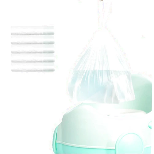 BDwing Potty Liners Disposable, Travel Potty Chair Liners with Drawstring, Portable Baby Kids Potty Training Toilet Seat Bin Bags, Universal Liner for Kids Toddlers Adults Pets (50 pack)