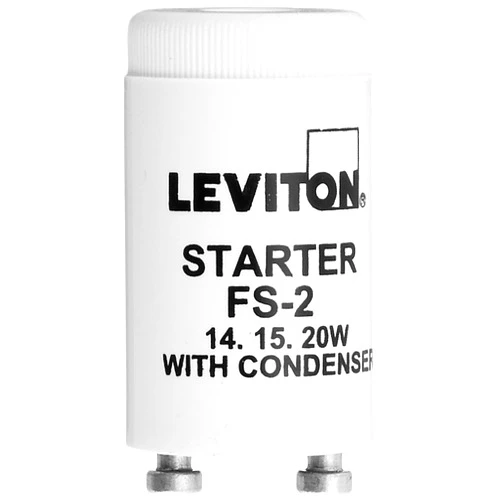 Leviton 12409 Fluorescent Lamp Starter , White