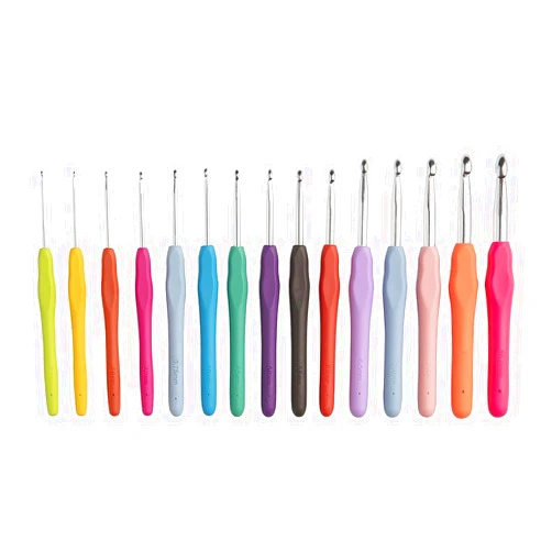 Knit Picks WeCrochet 15 Piece Expanded Bright Crochet Hook Set with Ergonomic Handles