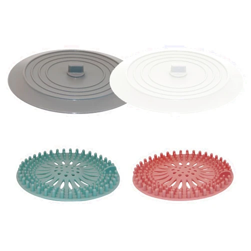 V-TOP Shower Drain Hair Catcher Tub Stopper, V-TOP Drain Cover for Shower to Catcher Hair, Silicone Bathtub Drain Plug Suit for Bathroom Kitchen and Laundry, 4 Pack