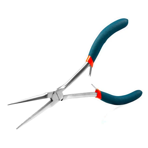 SPEEDWOX 7 Inches Long Reach Needle Nose Pliers with Teeth, Extra Long Nose Mini Precision Wire Looping Pliers for Jewelry Making, Bending Wire and Small Object Gripping