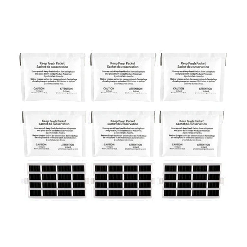 ATMA SUPPLY 6pcs W10346771A Produce Preserver and 3pcs W10311524 Air Filter Compatible with Whirlpool KitchenAid Refrigerator