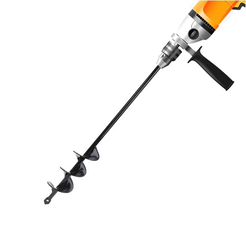 Yinuoday Elongated Auger Drill Bit Dirt Hole Drill Auger Head Spiral Hole Drill Bit Garden Yard Earth Planter Digger for Post Hole Digger Bulb Bedding Digging Plant Rapid Planter