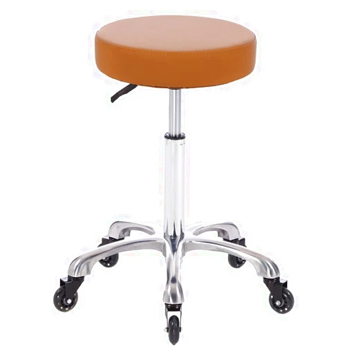 MCcursor Rolling Salon Stool Swivel Chair with Wheels Height Adjustable Hydraulic for Hair Salon Beauty Facial Massage Spa Tattoo Medical Home Office, in Camel