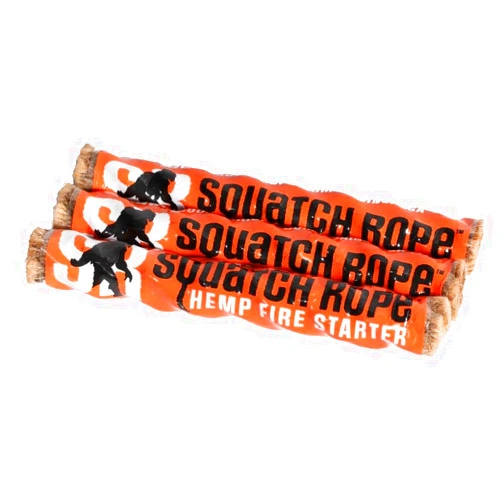 Squatch Rope Hemp Fire Starters | Wind Proof, Water Proof, Eco-Friendly Camp Fire Starter Emergency Supplies | Natural Fire Starter Rope Made from Hemp