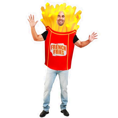 PGOND French Fries Costume, Adult One Size Halloween Costume