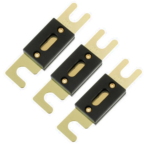 BOJACK 500 Amp 32 VDC ANL Blade Fuse for car Audio and Video System (Pack of 3)