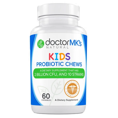 Doctor MK's NATURAL Kids Probiotics Chewable by Doctor MK's®, Sugar Free, Tastes Like Candy, Natural Wild Berry Tablets, Vegetarian/Vegan