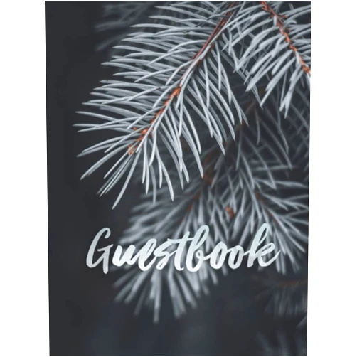 Pland Guestbook: Rustic Evergreen Vacation Rental Visitor Guestbook - Hardcover - 120 Pages - 8x10