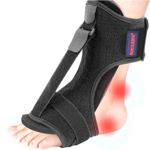Soulern Plantar Fasciitis Night Splint Drop Foot Orthotic Brace, Adjustable Plantar Fasciitis Brace, Improved Dorsal for Effective Relief from Plantar Fasciitis, Achilles Tendonitis, Ankle Pain