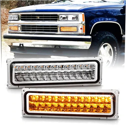 AKKON - For 90's Chevy GMC C/K Blazer Suburban Tahoe Silverado Yukon Sierra LED Bumper Light Lamp