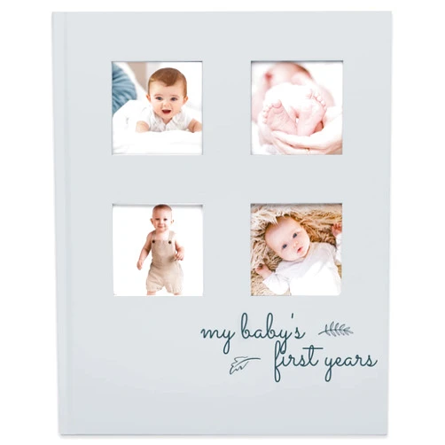 KeaBabies Baby Memory Book First 5 Years Journal - Modern Baby Milestone Book Hardcover 66 Pages, Baby’s First Year Book, Baby Book for Boys,Girls,Baby Photo Albums,Baby Scrapbook Album(Dust Gray)