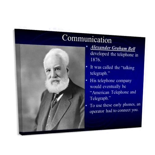 WORMUE Inventor Alexander Graham Bell Educational Decorative PosterWall Poster Art Canvas Printing Gift Office Bedroom Aesthetic Poster 10x8inch(25x20cm) Frame-style