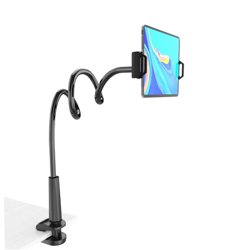 MAGIPEA Tablet Stand Holder, Mount Holder Clip with Grip Flexible Long Arm Gooseneck Compatible with ipad iPhone/Nintendo Switch/Samsung Galaxy Tabs/Amazon Kindle Fire HD - Black