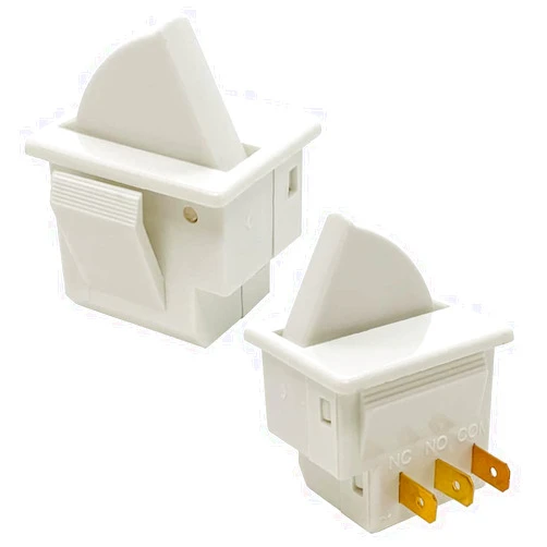XFYBZN 2Pcs Refrigerator Door Light Switch 3Pin Momentary Fridge Switch Compatible with GE, Whirlpool, LG, Kenmore, Maytag, Amana, Crosley, KitchenAid, Magic Chef Freezer Light Switch 1NC 1NO AC 250V 2.5A