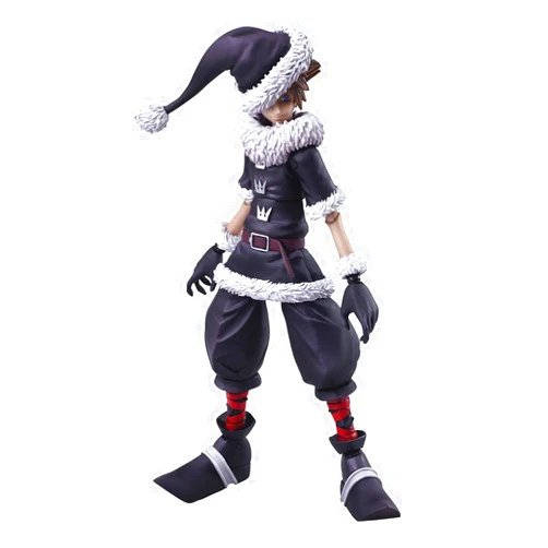 Square Enix AUG188271 Kingdom Hearts II: Bring Arts Sora (Christmas Town Version) Action Figure, Multicolor