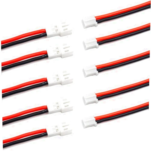 Elechawk 10pcs Upgraded Tiny Whoop JST-PH 2.0 Male and Female Connector Cable for Battery JJRC H36 H67 Blade Inductrix E010 E013