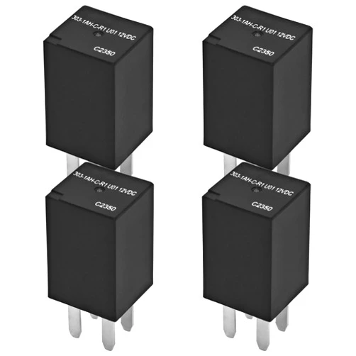 Casalytics Relay 303-1AH-C-R1-U01 12VDC - (Set of 4), Micro Automotive Relay for Polaris RZR Slingshot Cooling Fan - SPNO 20A 12VDC Relay