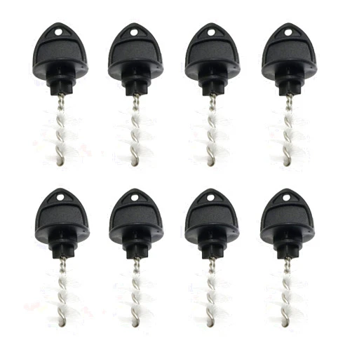 RLECS 8pcs Beer Tap Plug Brush Black 304 Stainless Steel Tap Plug Brush Kit for Beer Faucet Draft Beer Cover Tap Plugs Pack Beer Brush for Most Standard American Draft Beer Faucet 60x20x15mm