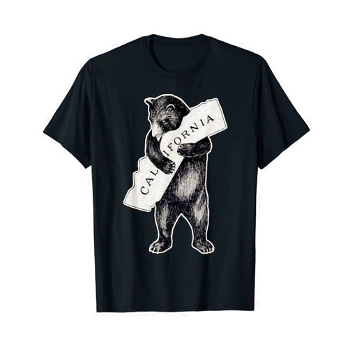 Retro Vintage California Flag Bear Shirt California Love TShirt Art-Retro Cali Bear Hug California T-Shirt