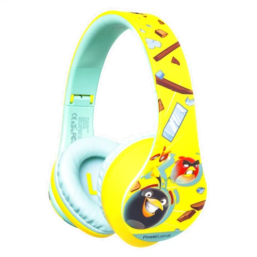 PowerLocus Kids Headphones Angry Birds Edition, Wireless Kids Headphones, 85dB Volume Limited, Foldable Bluetooth Headphones with Case, Wired and Micro SD Mode, Built-in Mic for Phone/iPad/School