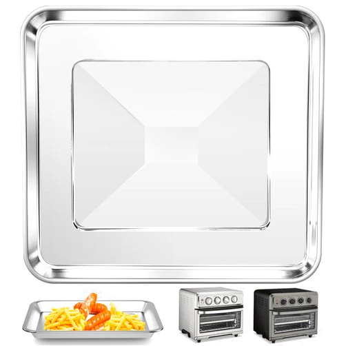 ZuKaYeHome Air Fryer Tray Replacement for Cuisinart TOA-60 TOA-65 TOA-70 Toaster Air Fryer Convection Oven, 12.4*11'' Non-stick Mesh Air Fryer Stainless Steel Basket Wire Rack Accessories Parts, Dishwasher Safe