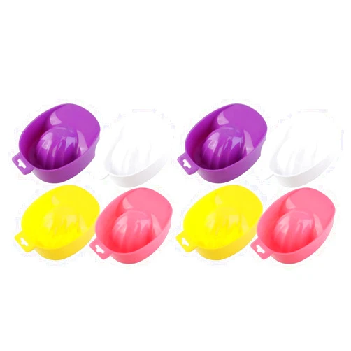 FOMIYES Tool Tray 4 Pcs Soak off Tray Gel Nail Polish Remover Manicure Nail Bowl Nail Salon Bowls Nail Art Dish Nail Art Bowl Nail Soak Bowl Dip Powder Remover Bowl Spa Soaking Bowl